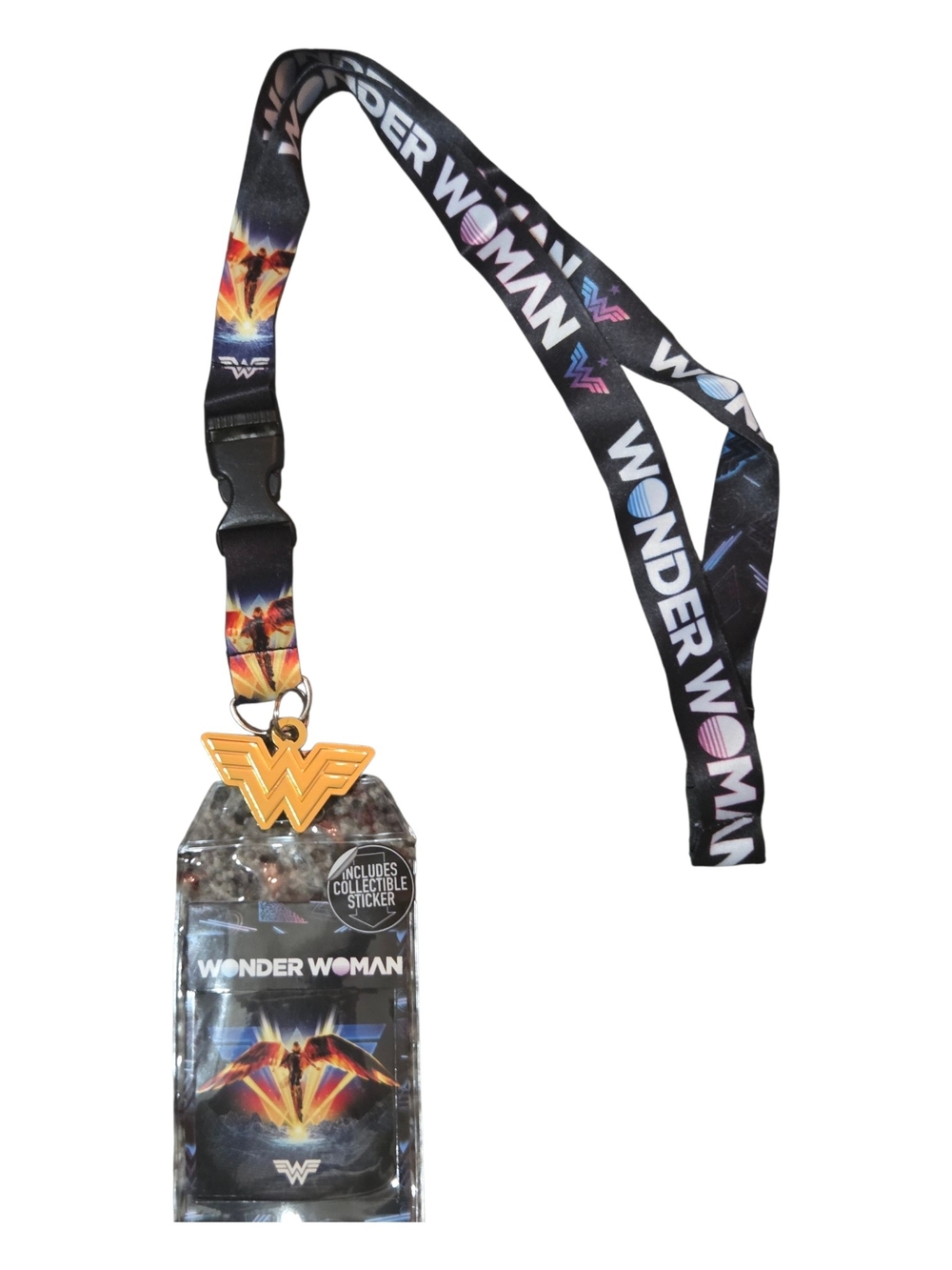 Wonder Woman Lanyard with Gold WW Badge